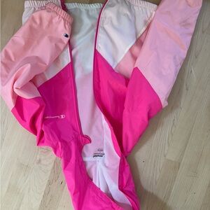 Champion Pink and White Mesh Jacket